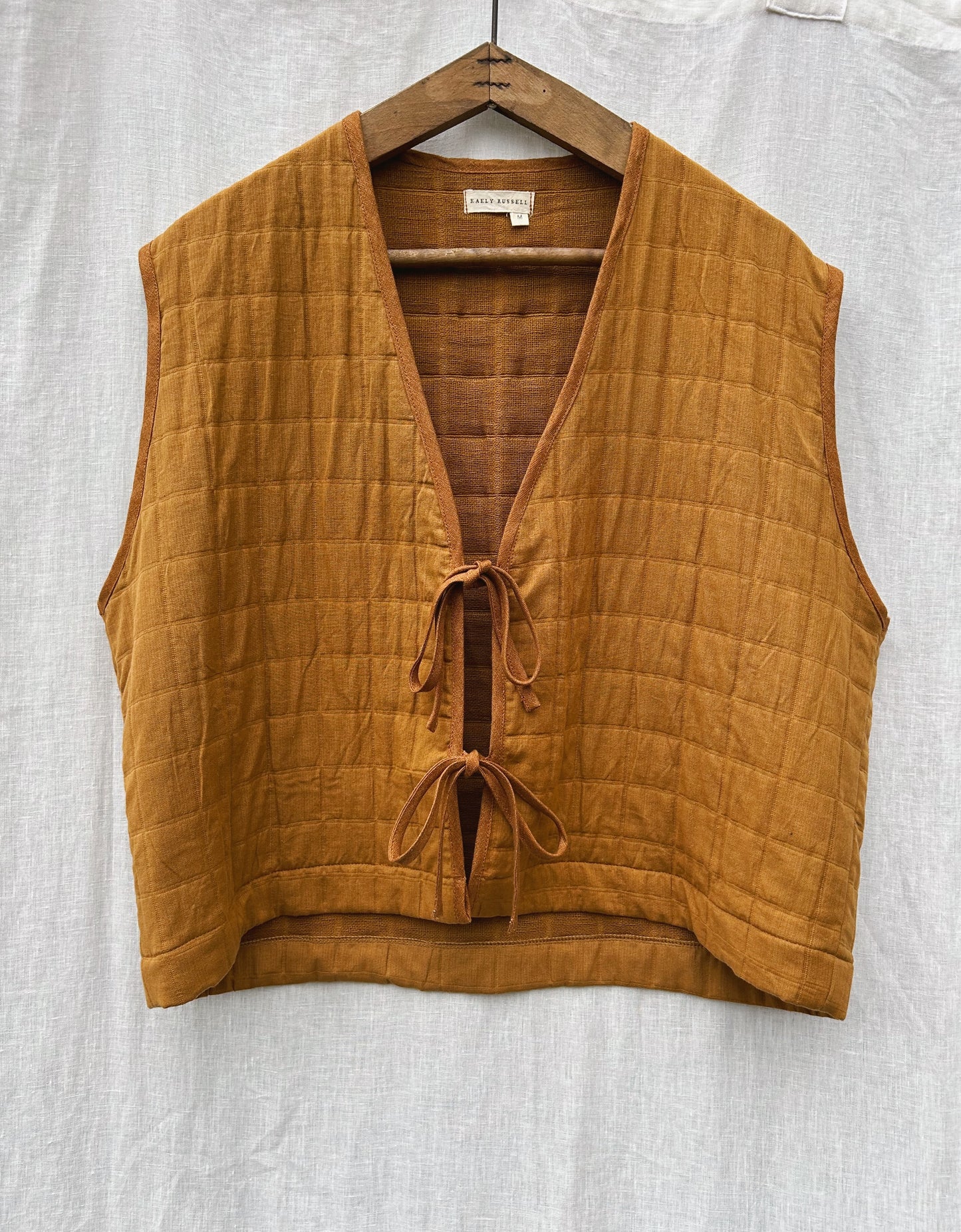 Quilted Tie Vest | Amber
