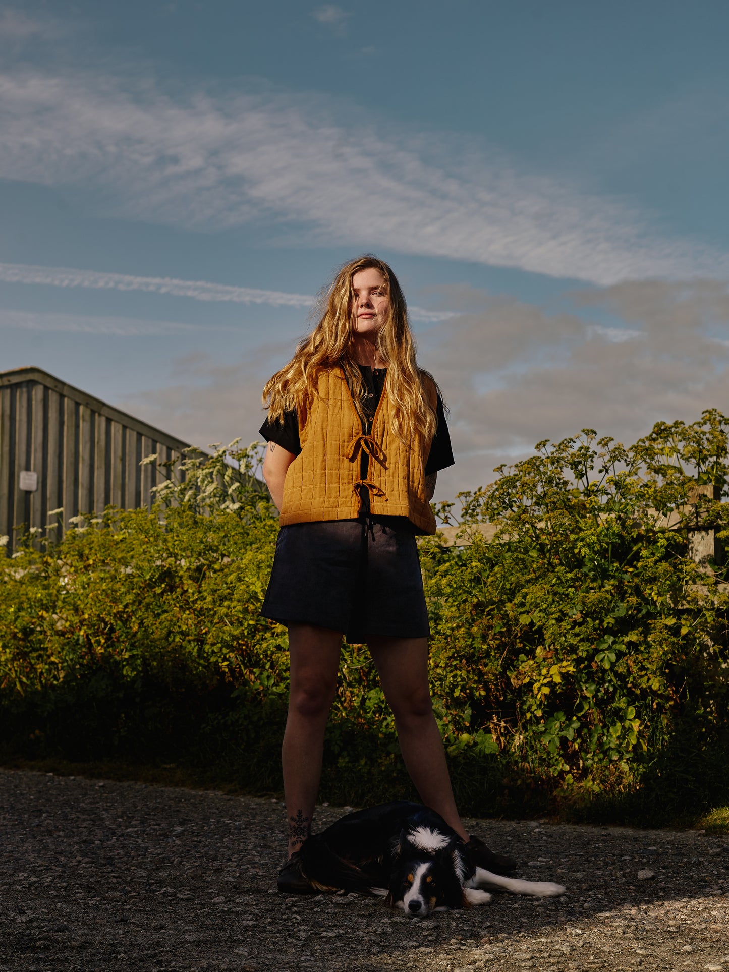 Quilted Tie Vest | Amber