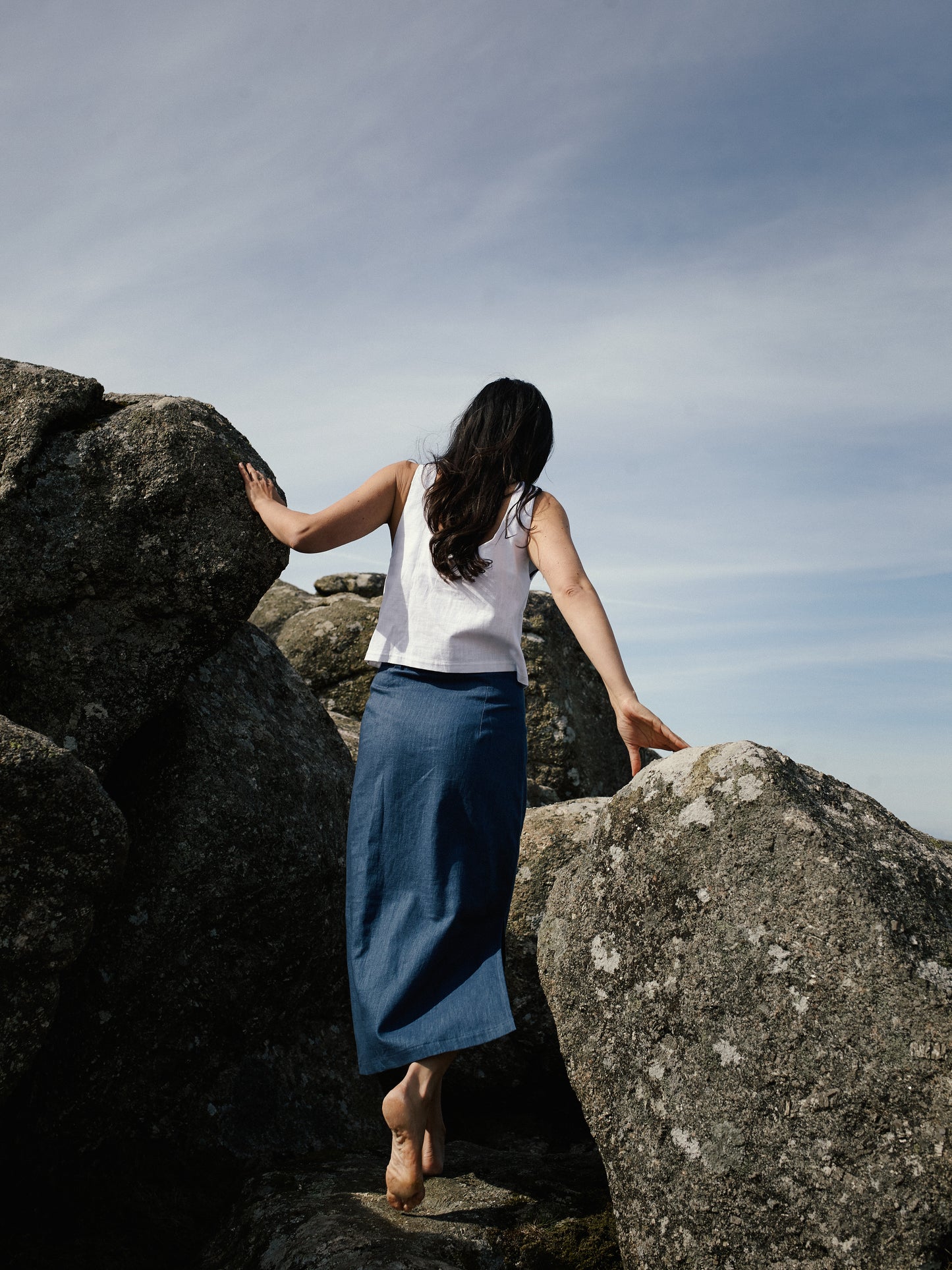Aster Skirt | Denim blue