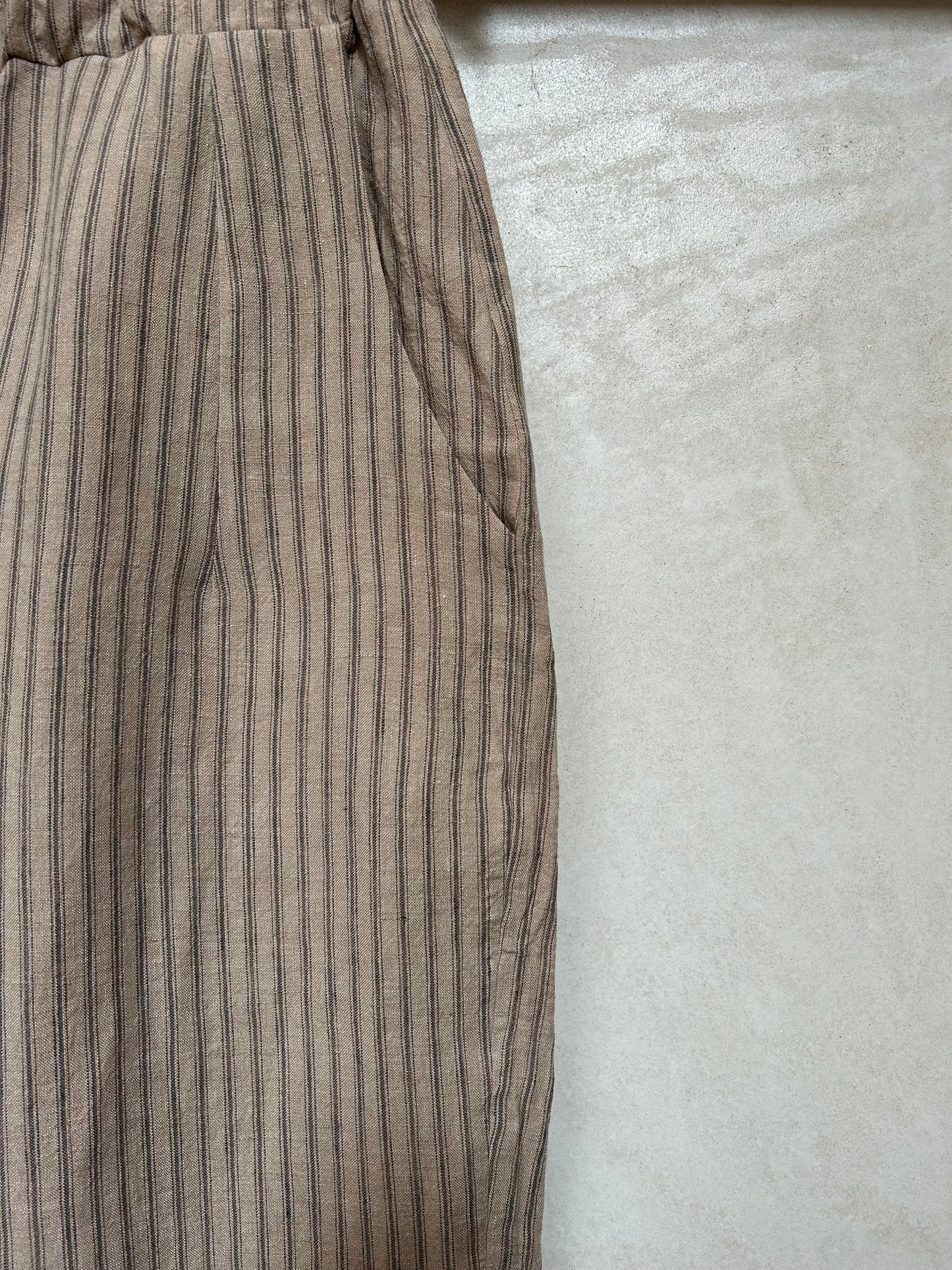 Elba Trousers | Putty Stripe