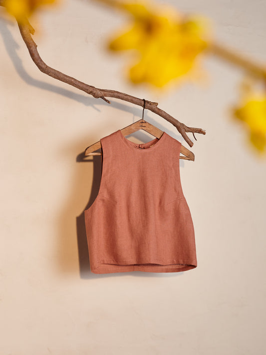 Tie Vest | Rose