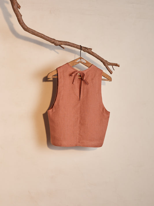 Tie Vest | Rose