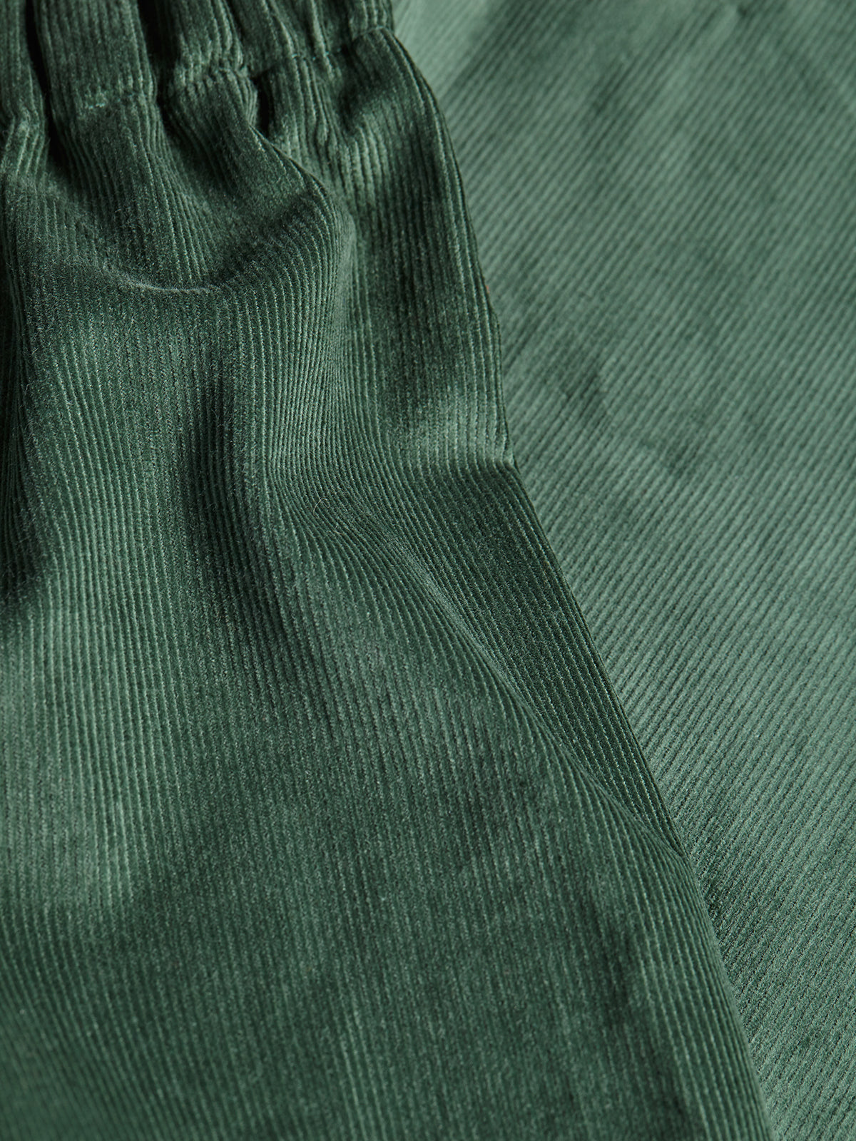 Wide Leg Trouser | Green Cord