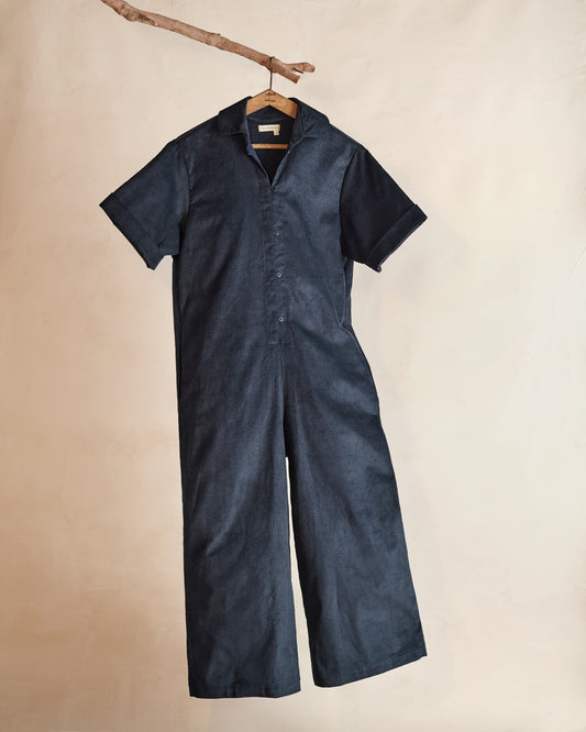 Hazel Jumpsuit | Navy Needlecord
