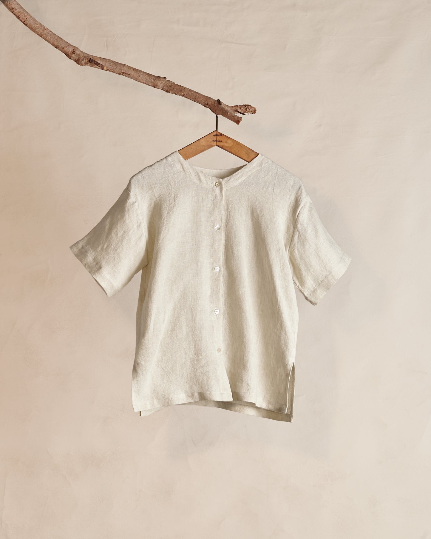 Button Tee | Natural