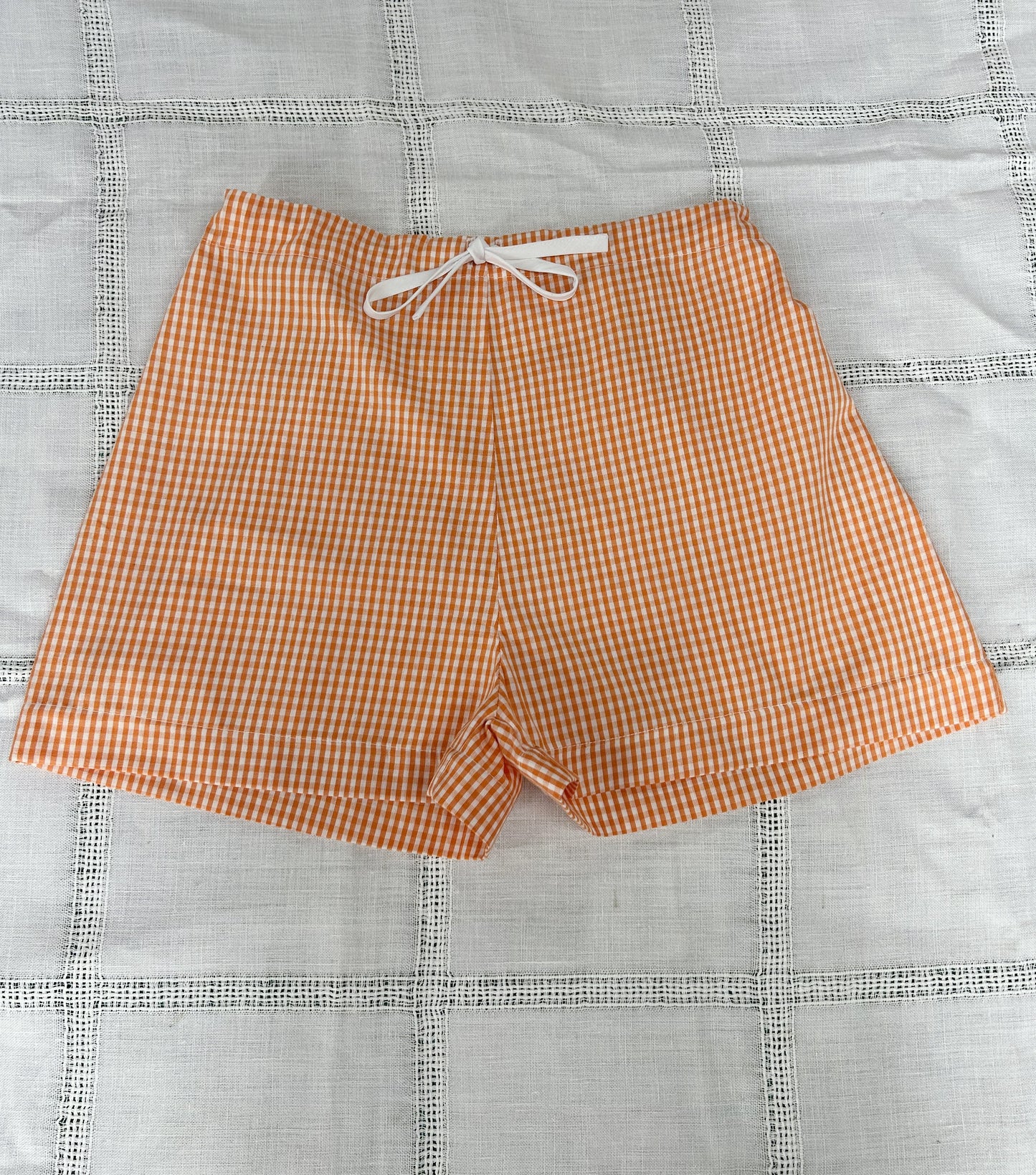 Drawstring shorts | Tangerine Gingham