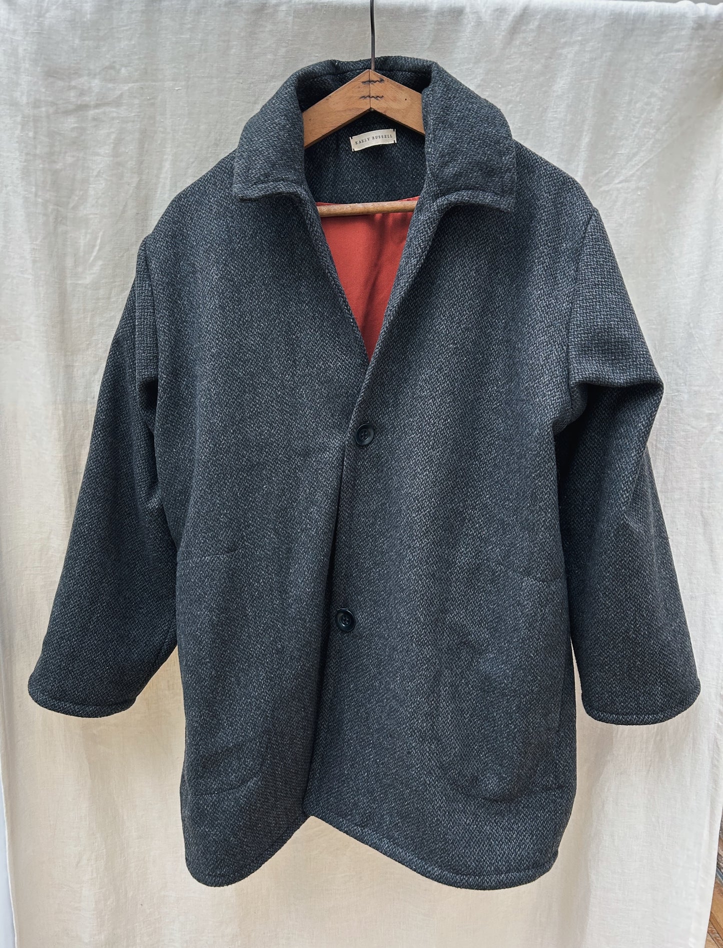 Wool Coat | Textured Grey