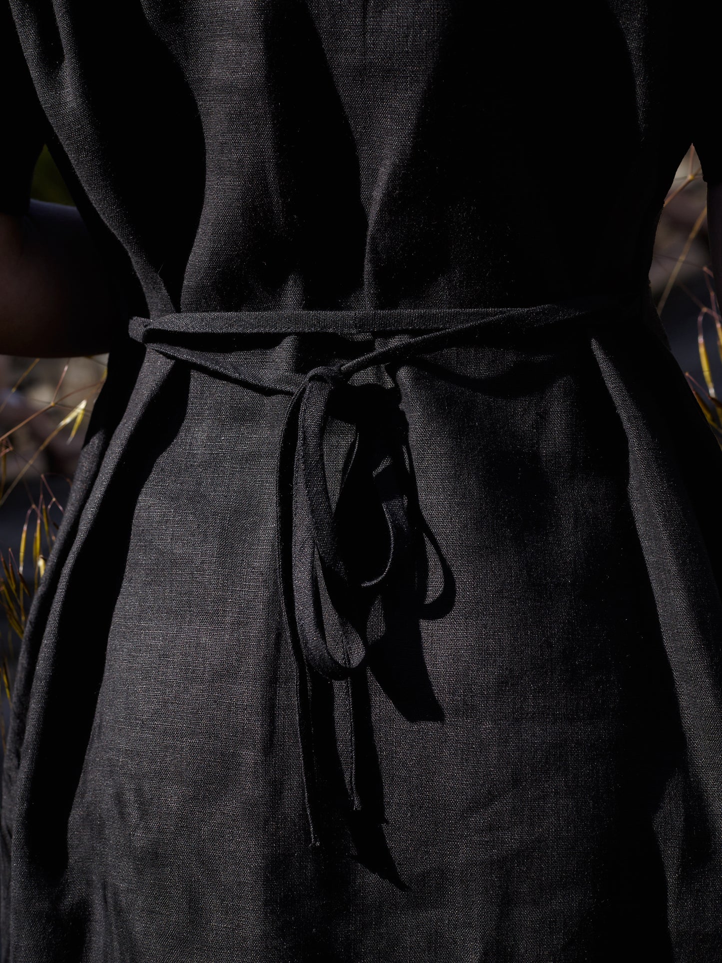 Lillie Dress | Black Linen