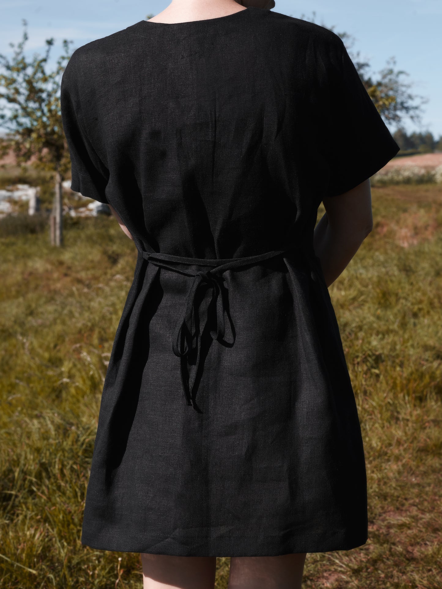 Lillie Dress | Black Linen