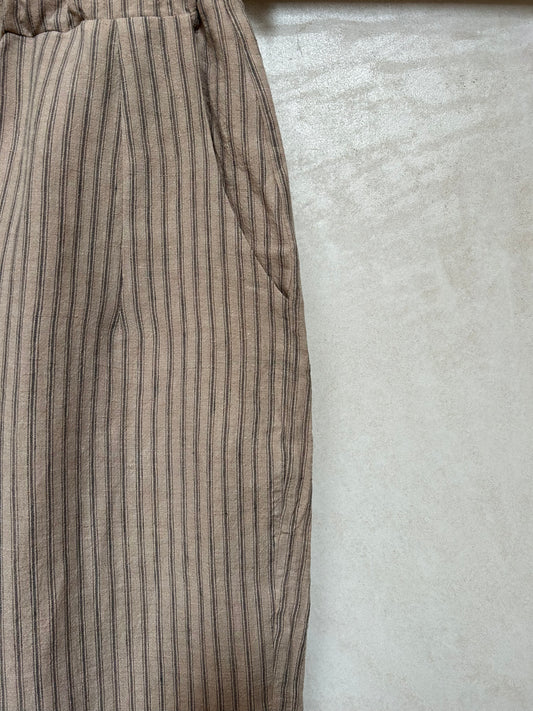 Elba Trousers | Putty Stripe