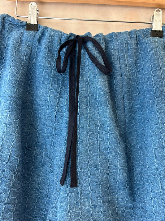 Drawstring Shorts | Indigo Textured ONE-OFF