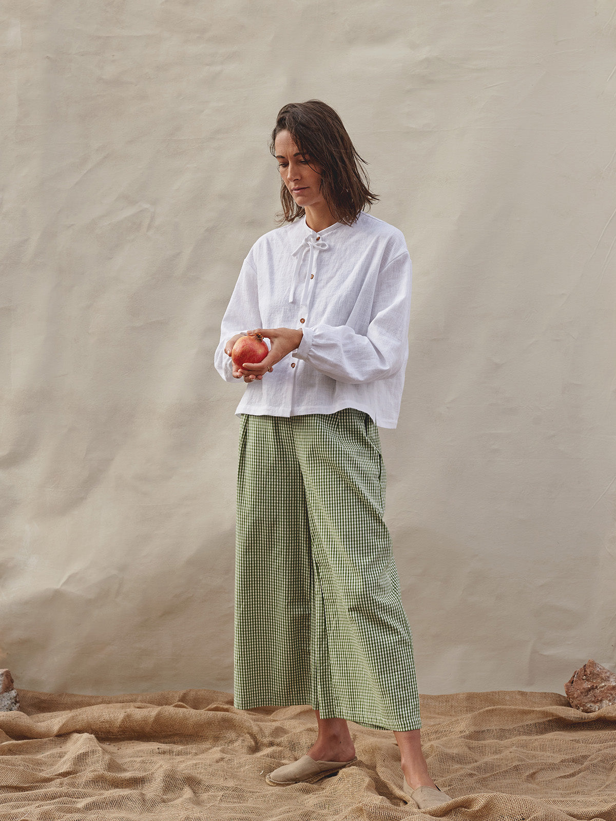 Kaely Russell Studio: Tie Shirt | White Linen