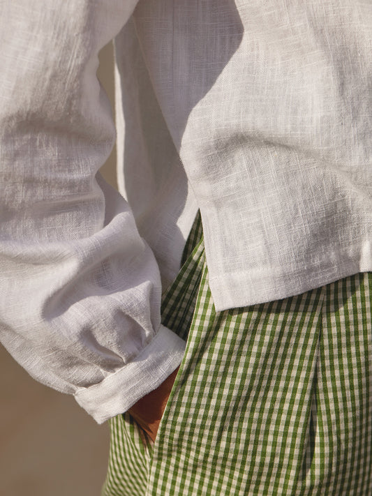 Kaely Russell Studio: Tie Shirt | White Linen