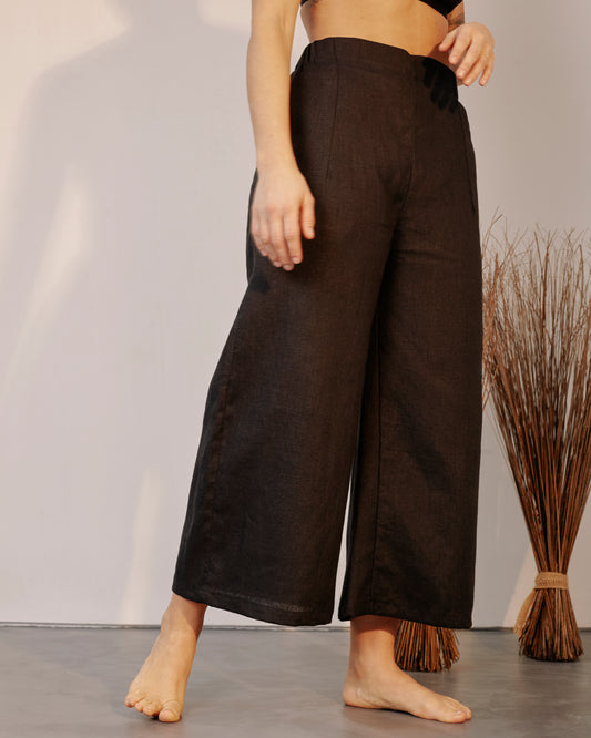 Wide Leg Trouser | Black